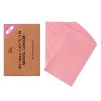 Kit de Fabricación de Velas de Cera de Abeja Sotacandlemarket K15 para Niños, Color Rosa Claro, Más de 48 Colores de Lujo, Láminas de Cera de Abeja, Juguete