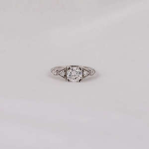 Bague de fiançailles vintage de luxe en or massif 14KT avec diamant de laboratoire de coupe ronde élégante bague personnalisée pour les cadeaux certifiés IGI - Product Image 1