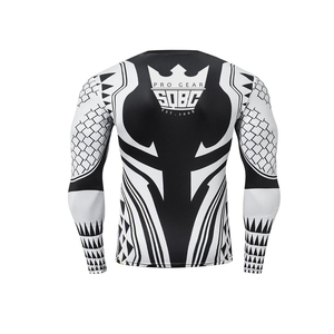 White Training Rash Guard, <b>BJJ</b> Mens High Quality <b>Rashguard</b>, Compression Shirt & <b>Bjj</b> Gears - Product Image 2