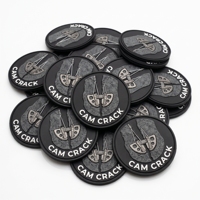 En gros : Patchs PVC découpés au laser, Badges industriels métalliques découpés, Emblèmes ronds en silicone pour la fabrication d'acier et les vêtements de travail, Direct
