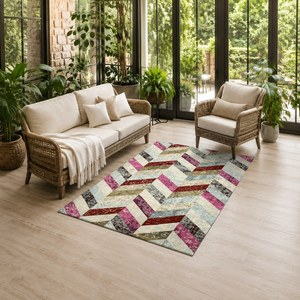 <b>RUGS</b> DEPOT LXDP-0018 Wholesale Terracotta Gold Contemporary Geometric Digital Printed Machine Washable Chenille <b>Rug</b> <b>Non</b> <b>Slip</b> - Product Image 6