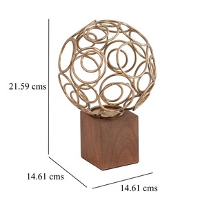 Sculpture de table contemporaine en forme de boule et de support métallique pour la décoration de la maison, le bureau, les événements, les cadeaux, les objets de décoration - Product Image 5