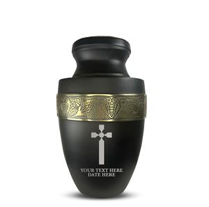 Urne funéraire personnalisée pour cendres d'adultes, hommes et femmes, en aluminium, avec nom, date et design, bordure argentée, taille personnalisée - Product Image 6