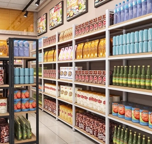 Estantes <span class=keywords><strong>de</strong></span> Supermercado 	   Estanterías <span class=keywords><strong>de</strong></span> exhibición sin tornillos para supermercados y tiendas, para productos <span class=keywords><strong>de</strong></span> comestibles y alimentación - Product Image 4