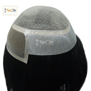 REGENT Miraz Front Lace Homme Toupet Cheveux Humains Raides Vague Naturelle Noués à la Main Trame de Cheveux Naturels Grand Stock Disponible - Product Image 6