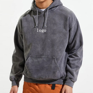 High Quality <b>Fleece</b> Custom Hoodies Custom Logo Heavyweight <b>Oversize</b> Distressed French Terry Hoodies 100% Cotton Acid Wash <b>Hoodie</b> - Product Image 1