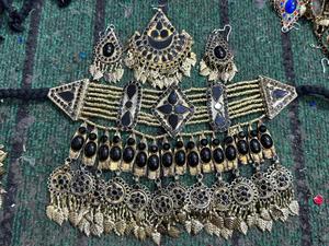 Style traditionnel afghan collier boucles d'oreilles ensemble vente chaude nouveaux bijoux anciens colliers faits à la main boucles d'oreilles ensembles de bijoux - Product Image 4