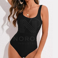 Vente en gros Maillot de bain une pièce sans manches en nylon pour femmes maillot de bain en polyester avec logo personnalisé pour femmes Service OEM