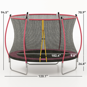 Trampolín Infantil Lumina de Bambú en Forma de Corazón con Red de Seguridad para Edades de 4 a 12 Meses - Product Image 3