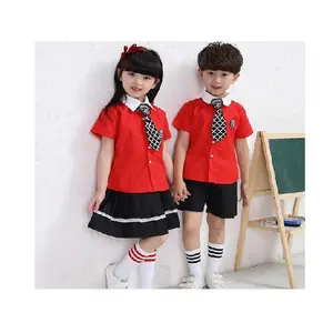 High Quality School Uniform Boys T-shirt with Half Pant & Girls T-shirt with Skirt School Uniform made of Cotton Fabric