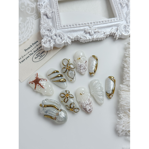 Autocollants pour ongles Jellyfish Pearl Luxe Press on Nail Premium Nail Art Decals - Product Image 3