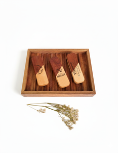 Porte-stylos rond en bois massif moderne, artisanal, durable, organisateur de bureau pour le bureau, l'école et la maison - Product Image 2