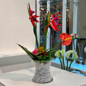 VHV0707 - Large Hurricane Concaved Gathering <b>Vase</b> - 7 - Product Image 2