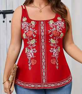 Women'S Tank <b>Top</b> with Vibrant & Print - Sleeveless Casual Summer <b>Top</b>, Black, <b>Bohemian</b> Style, Perfect for Casual Attire - Product Image 6