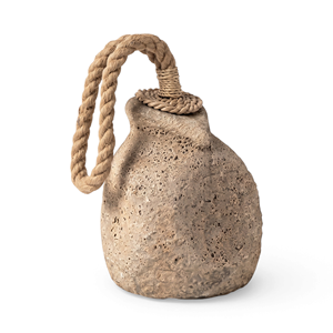 Butée de porte décorative Wabi-Sabi en terre cuite mate, design court en forme de gant - Product Image 1