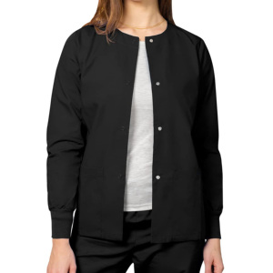 Vestes d'uniformes infirmiers personnalisées en gros, tissu jersey Spandex/Polyester, vêtements médicaux à manches longues, uniformes d'hôpital - Product Image 6