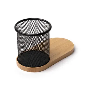 Base di Ricarica Personalizzata in Bambù con Perle per Gadget e Portapenne con Opzioni di Personalizzazione - Product Image 5
