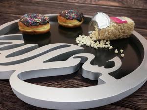 ถาดรองเสิร์ฟแบบอิสลามถาดกลมสีทองหรูหราถาดอะลูมิเนียมสำหรับตกแต่งแบบอิสลามเหมาะสำหรับการตกแต่งแบบอิสลาม - Product Image 3