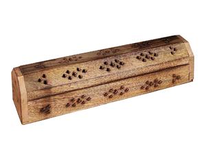 Wooden Coffin <b>Incense</b> Burner with Storage Compartment Ash Catcher Hand Carved, <b>Incense</b> <b>Stick</b> <b>Holder</b>, <b>Incense</b> Burners - Product Image 1