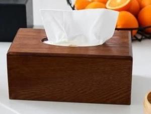 Boîte à mouchoirs en bois uni rectangulaire artisanal design écologique pour hôtels maisons bureaux et décoration de salle à manger - Product Image 3