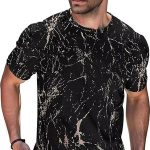Camiseta de Hombre Personalizada de Alta Calidad OEM en Poliéster/Algodón, Diseño en Blanco para Bordar, Impresión de Logotipo Personalizado, Serigrafía Regular - Product Image 1