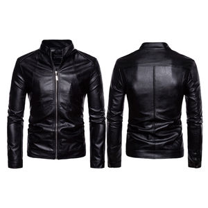 Chaqueta de hombre de alta calidad Ropa de escenario para hombre Chaqueta delgada para hombre Chaqueta corta de cuero de invierno cálida de moda para la venta - Product Image 5