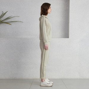 2024 ropa de lujo para mujer ropa de mujer Boutique 100% sudaderas con capucha de algodón peinado conjunto de 2 piezas - Product Image 3