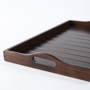 Bandeja grande de madera para servir, bandeja de cama de madera otomana, bandeja decorativa perfecta para el hogar, hoteles y restaurantes, suministros, Juego de 3 - Product Image 3