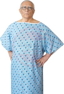 Bata de uso diario médico de hospital paciente Unisex de algodón de alta calidad \ batas de paciente de manga completa para la venta - Product Image 2