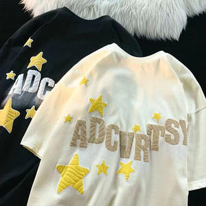 Personalizado para hombre Puff Imprimir Streetwear Tee OEM Fábrica de algodón de gran tamaño T Shirt 3D Raised Logo Design Shirt - Product Image 1