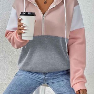 Sudadera con capucha de gran tamaño de algodón de alta calidad, Sudadera con capucha de lana gruesa con hombros caídos, precio al por mayor, fabricante de sudaderas con capucha personalizadas de bloque de Color - Product Image 3
