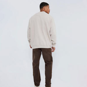 Sweat-shirt pull XL de haute qualité pour hommes 100% coton solide col rond manches longues sérigraphie tissu polaire sur mesure - Product Image 6