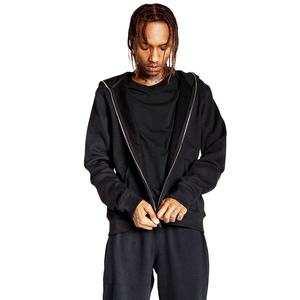 Vendedor al por mayor Zip up Hoodies Hombres Fleece Heavyweight Custom Logo Blank Full Face Zip up Hoodie para hombres - Product Image 3