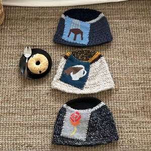 Wholesale Korean Style Handmade Breathable Waterproof 100% Acrylic Hand Embroidery Seamless Fusing Bucket <b>Hat</b> <b>Men</b> Women <b>Hat</b> - Product Image 3