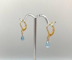 Boho Style classique boucles d'oreilles bijoux pour femmes bijoux en argent 925 argent Sterling bleu topaze pierres précieuses boucles d'oreilles faites à la main cadeau - Product Image 3