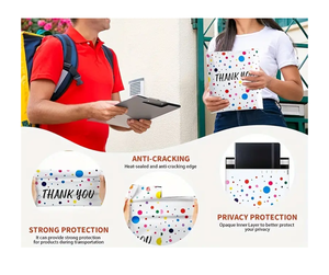 Paquete de 100 bolsas de polietileno de agradecimiento, 25x33cm, autoadhesivas, resistentes al agua, resistentes a desgarros, duraderas, 2,3 m, color polka dot - Product Image 4