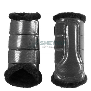 รองเท้าบูทแปรงฟันม้าคุณภาพพรีเมี่ยมพร้อมแผ่นรองพิเศษสำหรับดูดซับแรงกระแทกและปกป้องเส้นเอ็นและเส้นเอ็นเต็มรูปแบบ - Product Image 1