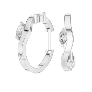 Boucles d'oreilles en diamant CVD cultivé en laboratoire 0,25 CT VVS-VS-EF, or 18 carats, 14 carats, 10 carats et argent 925, or rose, or jaune, or blanc et moissanite - Product Image 6