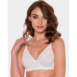 Sujetador Minimizador de Algodón Cómodo 270, Transpirable, Sin Costuras, Sin Aros, Soporte, Diseño Sólido, Cierre de Gancho, Sin Relleno - Product Image 1