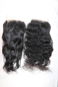 Extensiones de cabello humano natural con cierre de encaje HD transparente - Product Image 3