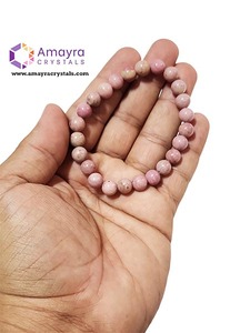 Bracelet de pierres précieuses rhodocrisite Bracelets de cristaux naturels faits à la main Bijoux en agate faits à la main en gros de cristaux Amayra E - Product Image 6