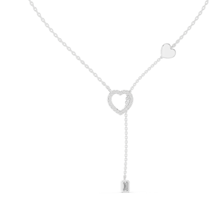 Collier cœur en diamant de laboratoire 0,3 CT, or rose, jaune, blanc 18 carats, 14 carats, bijoux de luxe avec diamants VVS-VS EF CVD - Product Image 3