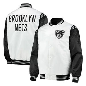 Veste en satin personnalisable, brodée pour les clubs de basket-ball, support d'hiver High Street Hip Hop Vintage Letterman College Jacket OEM - Product Image 2