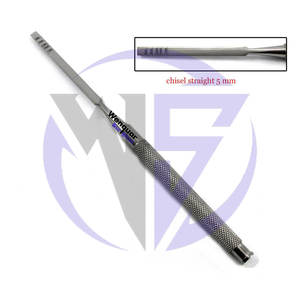 Ensemble de 4 ciseaux chirurgicaux dentaires, ostéotomes pour le fendage et l'élargissement des alvéoles osseuses pour implants, étui zippé - Product Image 3