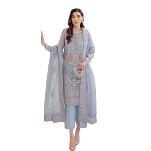 เดรส100% คาเมซทำมือสำหรับผู้หญิงชุดทางการและปาร์ตี้สำหรับงานแต่งงานเดรสปากีสถานจากปากีสถาน - Product Image 1