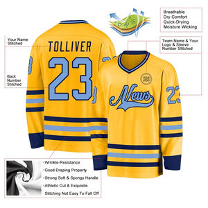 Vintage Custom Men's Ice Hockey Jerseys Long Sleeve Sportswear Training Uniform Sublimation Embroidery OEM Service Available - Product Image 6