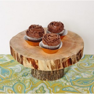 CAKE STAND Acacia Wood 28x10cm Weddings and Parties Elegant and Stylish Round Wooden Cake Stand <b>Tools</b> - Product Image 4