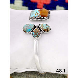 Southwest Handmade #8 Sterling <b>Silver</b> Fashion <b>Cuff</b> <b>Bracelet</b> - Product Image 2