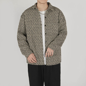 OEM Custom <strong>Men</strong> Boucle Plus Size Shacket Crop Wool <strong>Tweed</strong> Trucker Man <strong>Jacket</strong> - Product Image 3