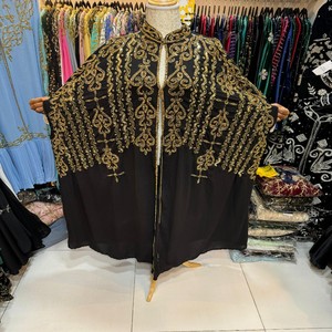 ARBAYA Cape de soirée en satin premium, dentelle, fleur en cristal, perle, élégante, pour soirée, antistatique, élégante, motif spécial pour femmes - Product Image 1